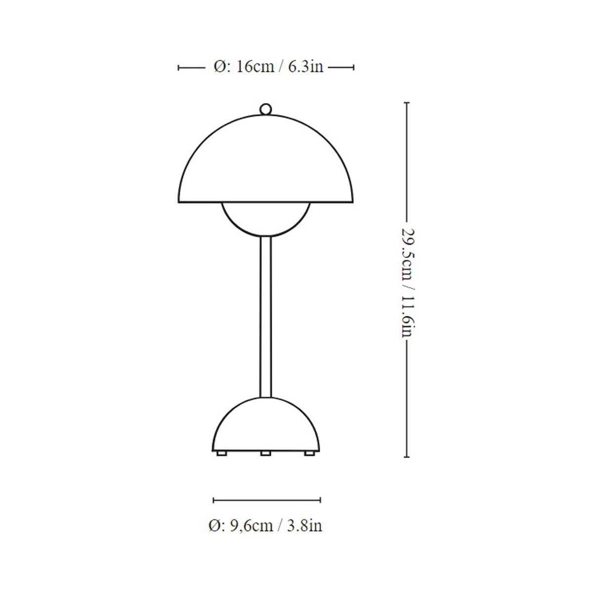 &Tradition Flowerpot VP9 Portable LED Table Lamp
