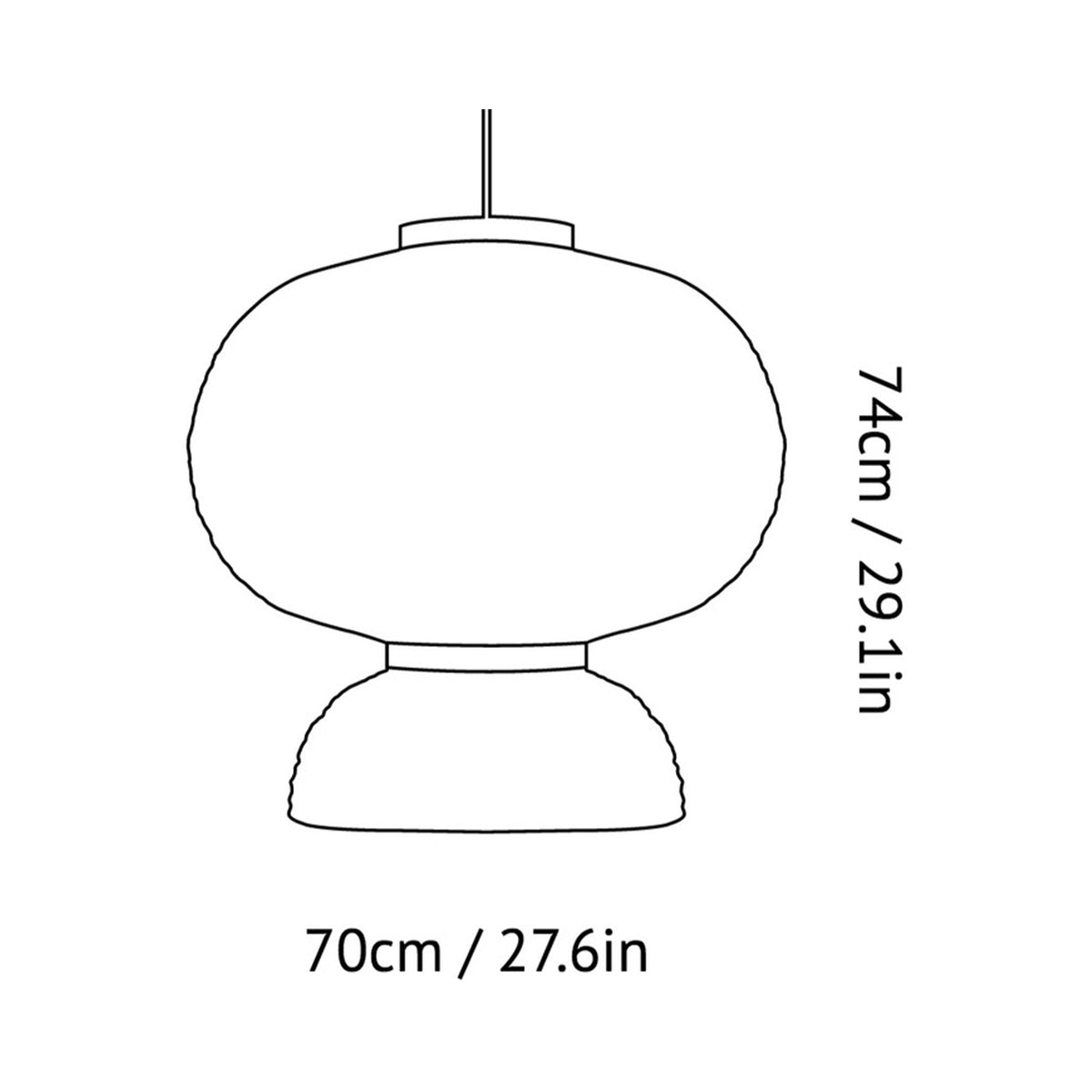 &Tradition Formakami JH5 Pendant Light 70.1cm